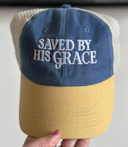 Saved By His Grace Hat